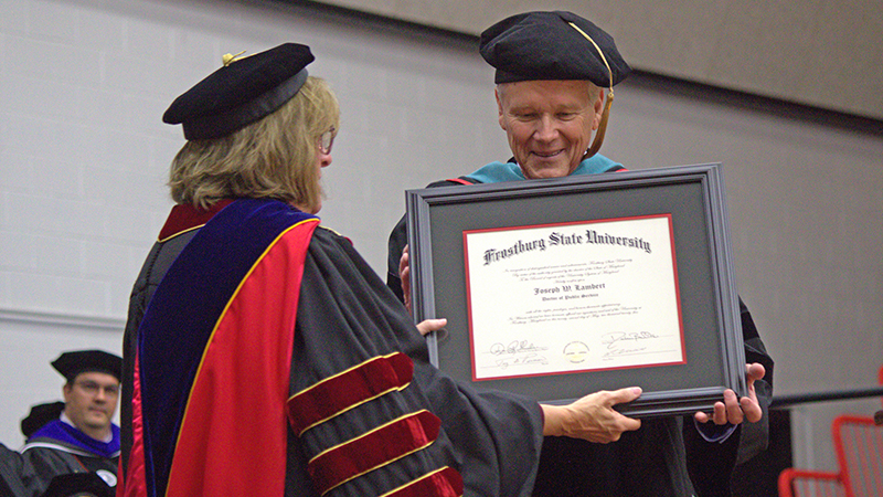 Mr. Joseph Lambert ‘79 was awarded an Honorary Doctor of Public Service at Commencement.